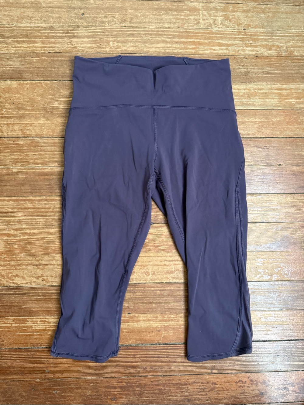 Lululemon Train Times High-Waist Crop Mesh Workout Leggings Purple Plum Size 8